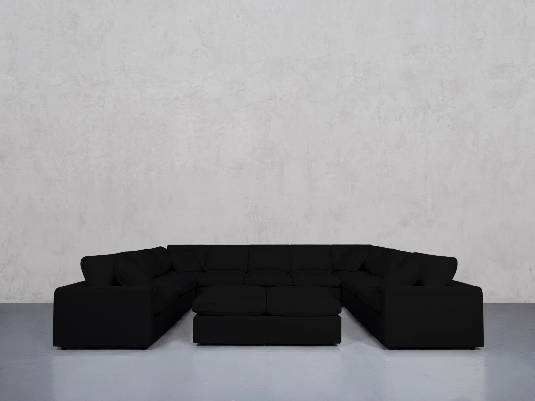 9-Seat Modular U-Sectional with Double Ottoman (Thin Arms) - Image 116
