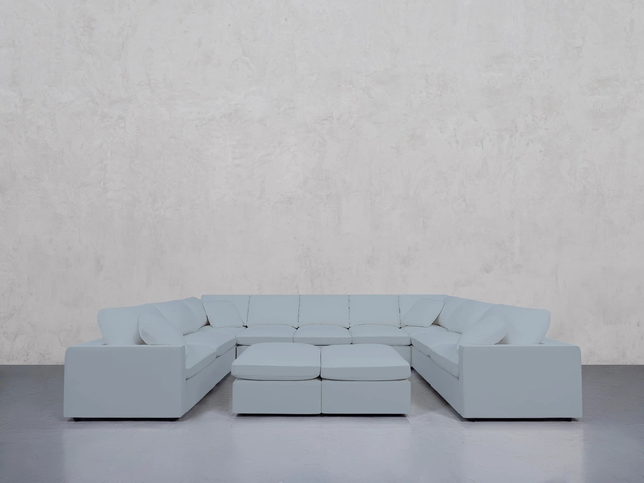 9-Seat Modular U-Sectional with Double Ottoman (Thin Arms) - Image 123
