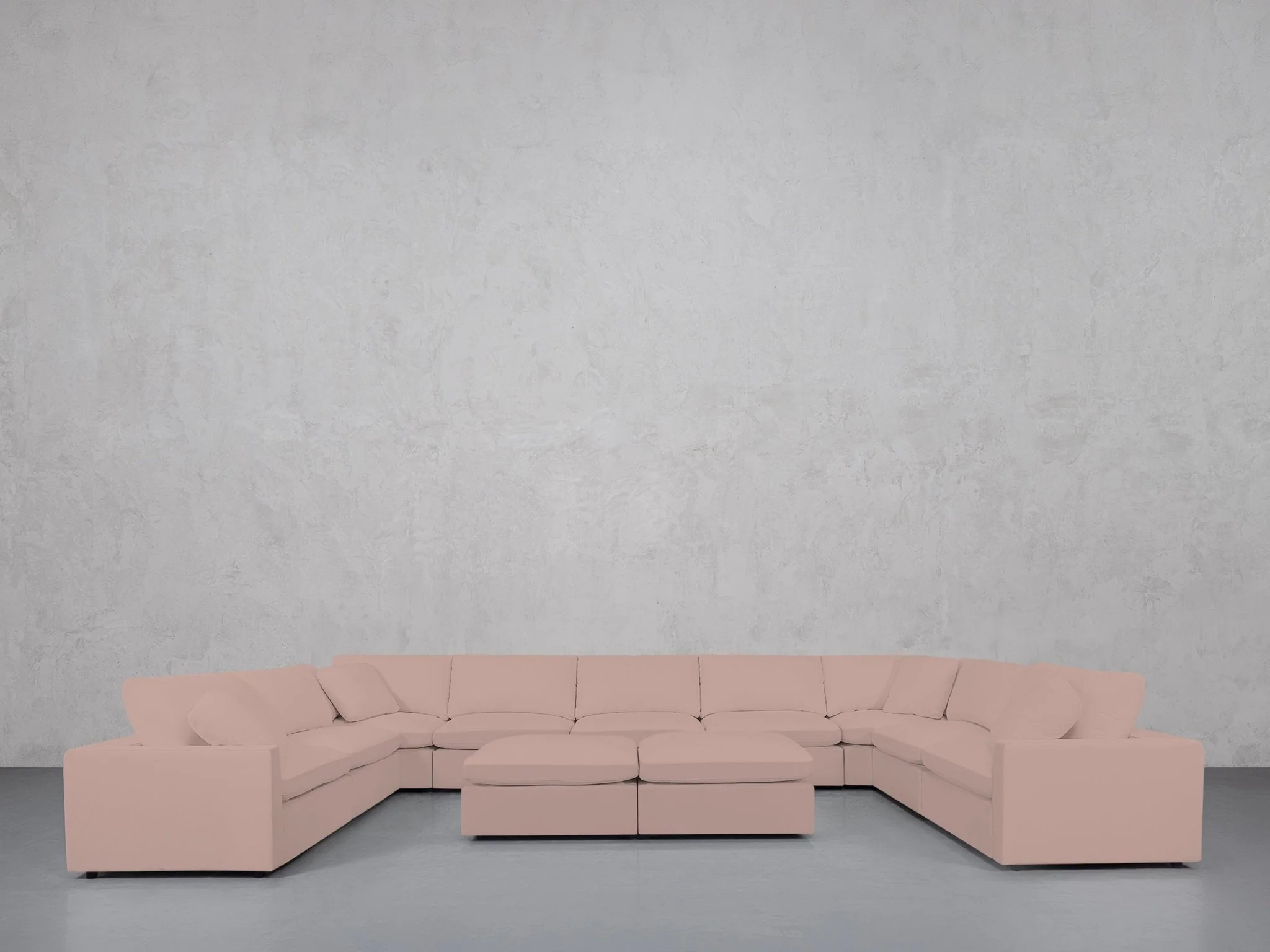 9-Seat Modular U-Sectional with Double Ottoman (Thin Arms) - Image 127