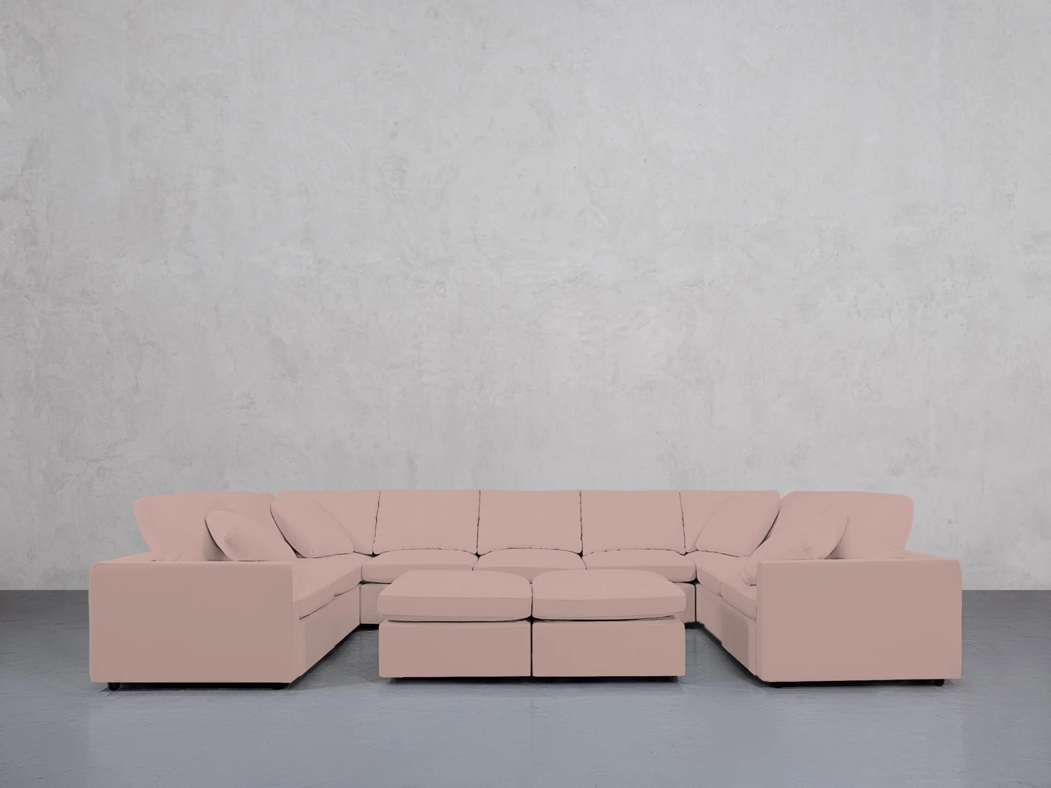 9-Seat Modular U-Sectional with Double Ottoman (Thin Arms) - Image 129