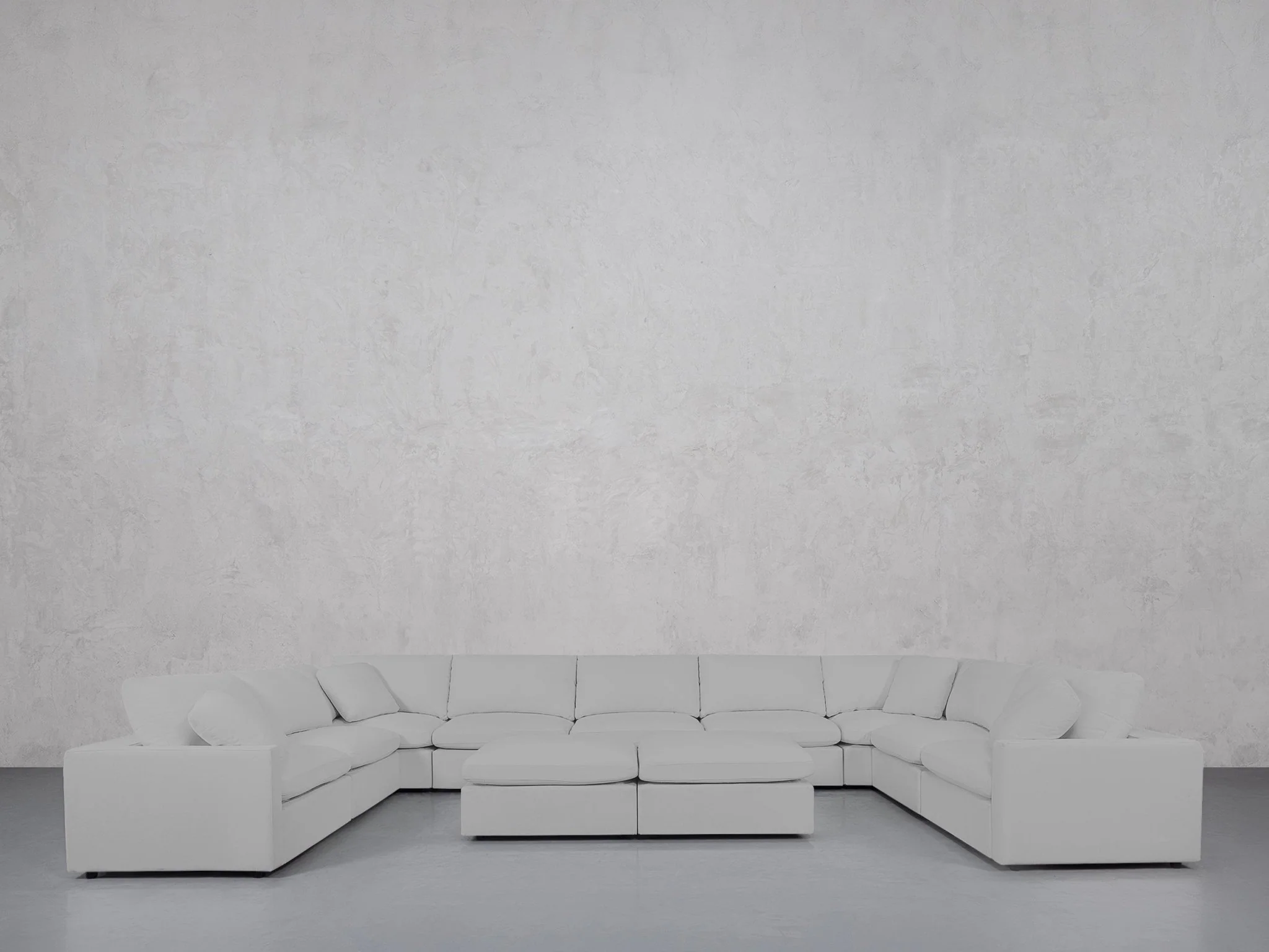 9-Seat Modular U-Sectional with Double Ottoman (Thin Arms) - Image 144