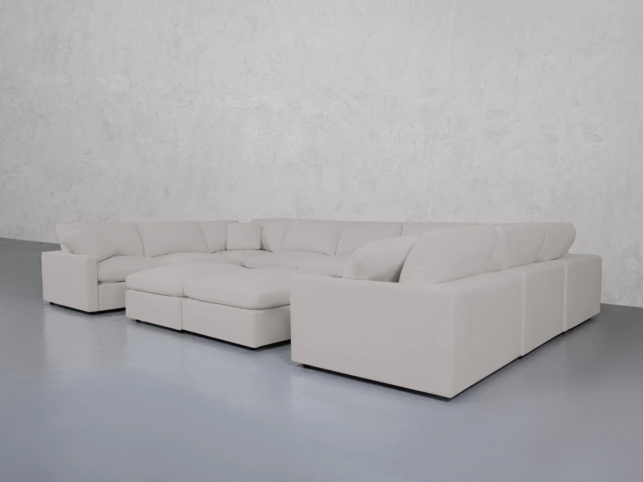 9-Seat Modular U-Sectional with Double Ottoman (Thin Arms) - Image 145