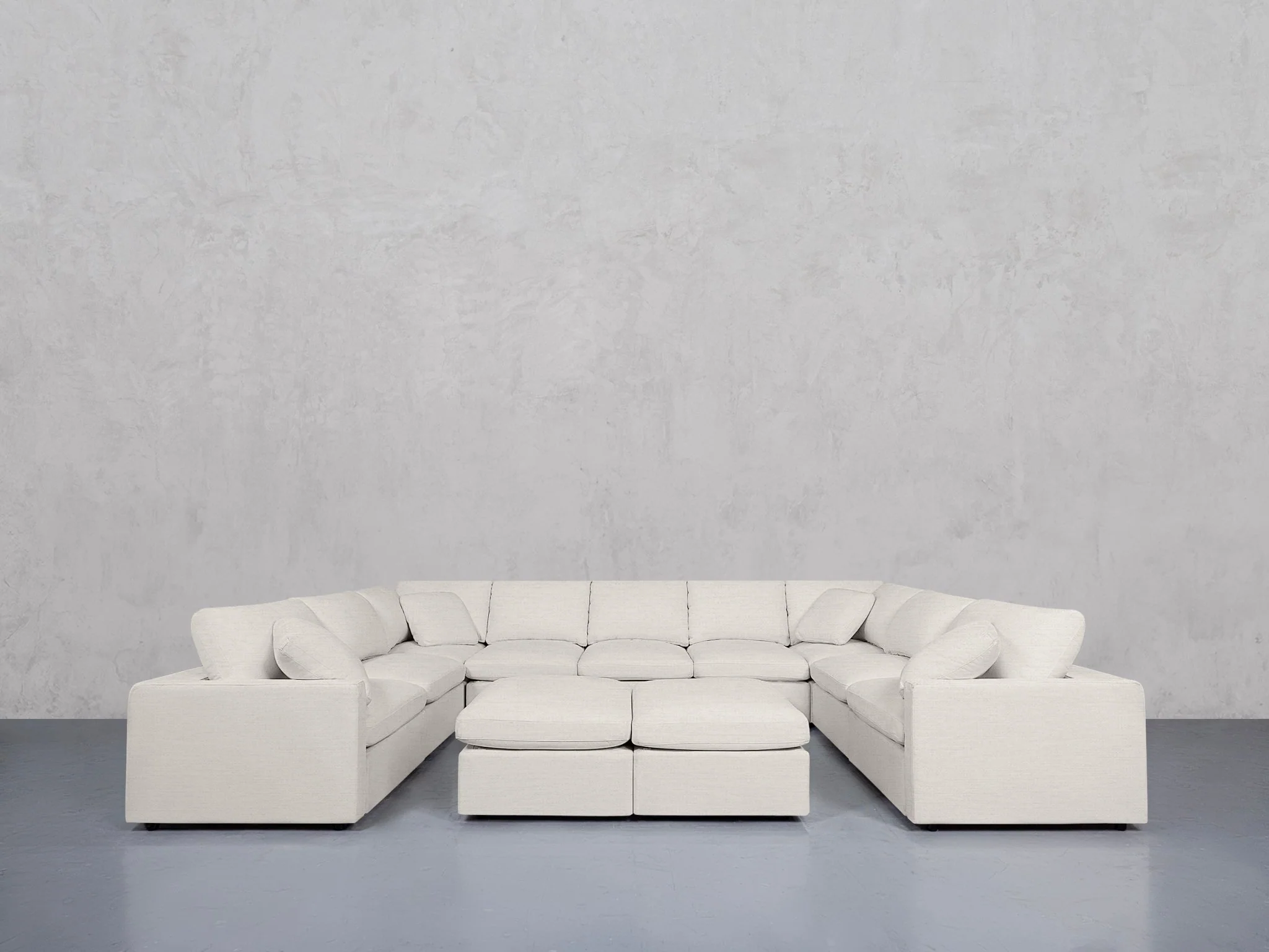 9-Seat Modular U-Sectional with Double Ottoman (Thin Arms) - Image 18