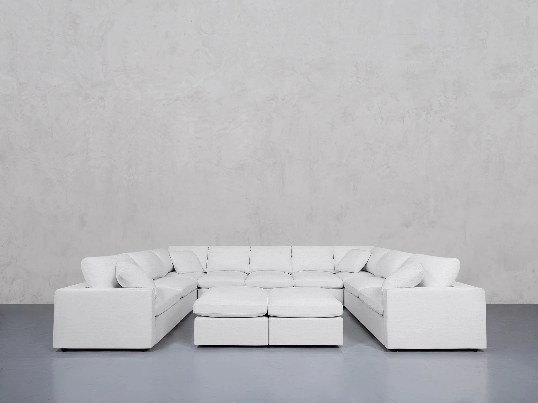 9-Seat Modular U-Sectional with Double Ottoman (Thin Arms) - Image 25