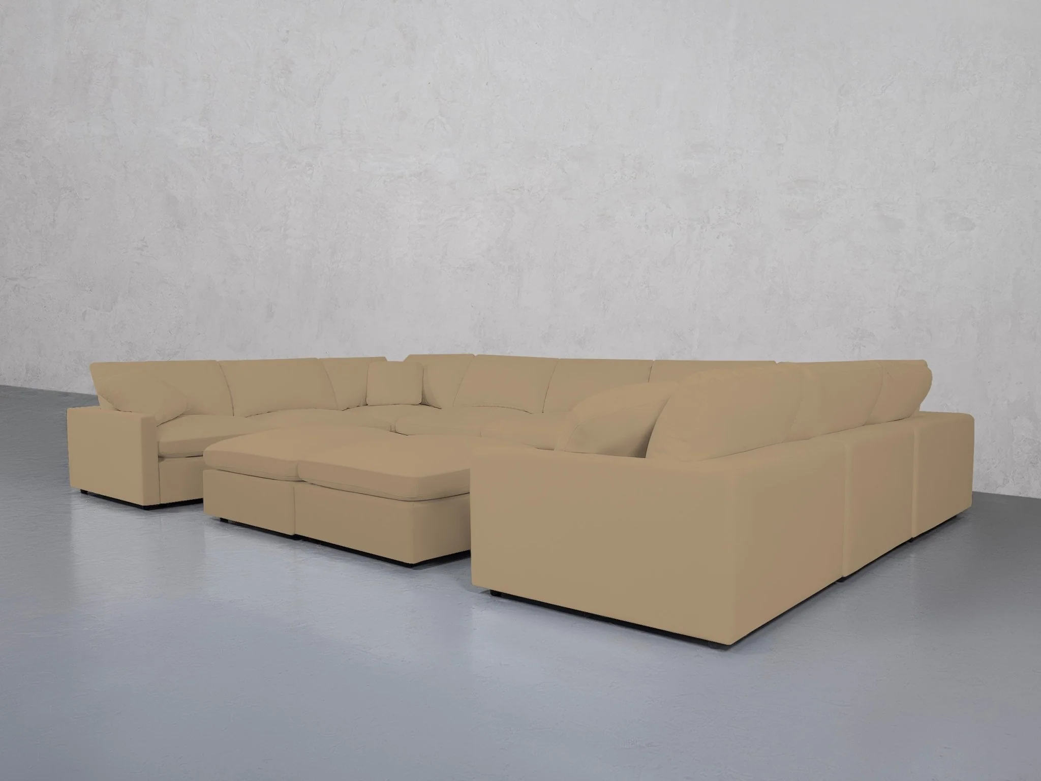 9-Seat Modular U-Sectional with Double Ottoman (Thin Arms) - Image 58