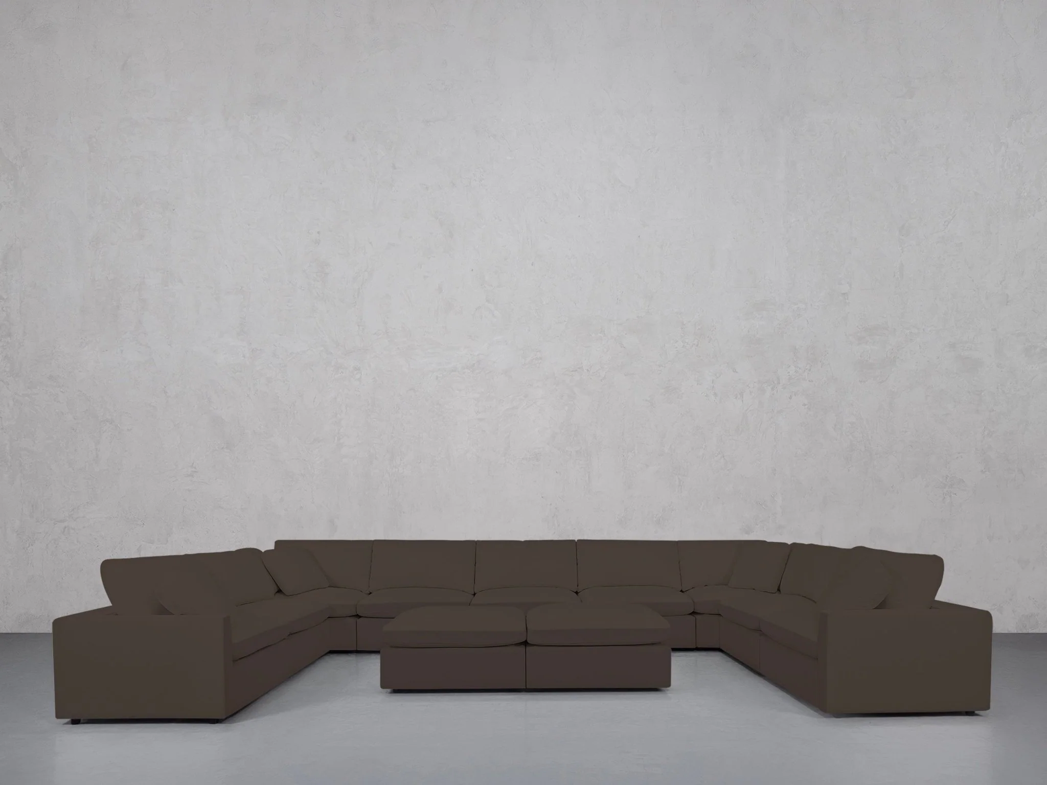 9-Seat Modular U-Sectional with Double Ottoman (Thin Arms) - Image 71