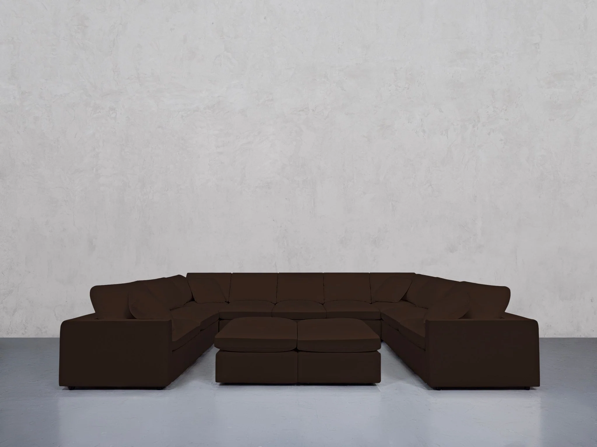 9-Seat Modular U-Sectional with Double Ottoman (Thin Arms) - Image 81