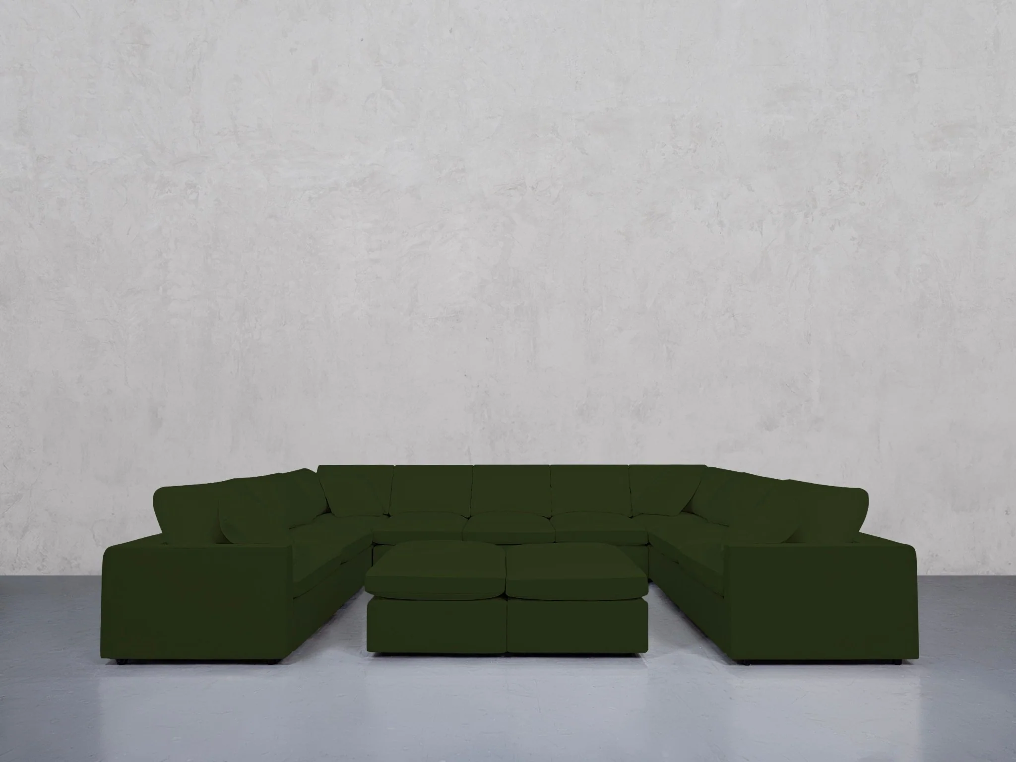 9-Seat Modular U-Sectional with Double Ottoman (Thin Arms) - Image 88
