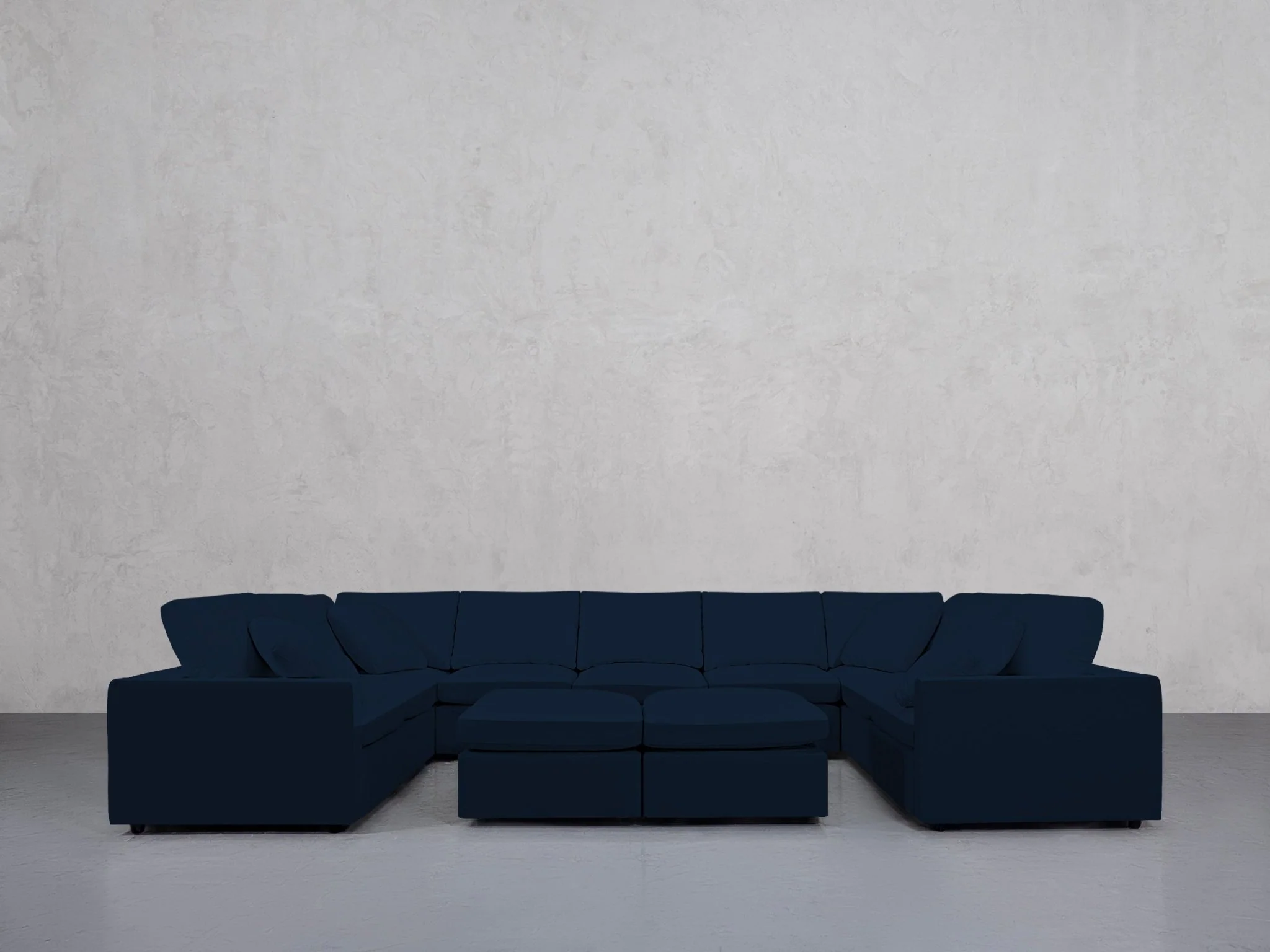 9-Seat Modular U-Sectional with Double Ottoman (Thin Arms) - Image 94